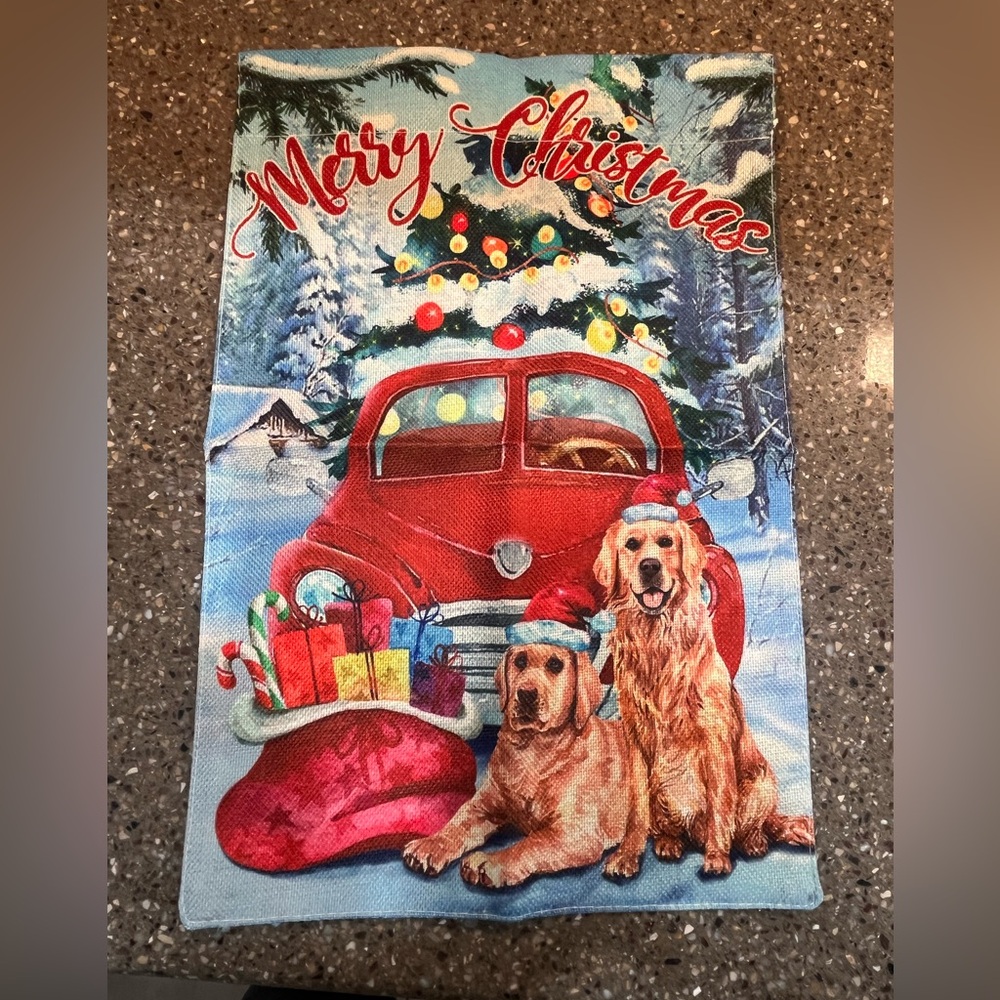 Golden Retriever Merry Christmas Decor